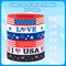 144PCS Patriotic Silicone Bracelets – Bulk USA Flag Wristbands for 4th of July, Memorial Day, and Independence Day Party Favors & Gifts